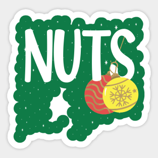 Chest Nuts Couple Christmas funny gift Sticker